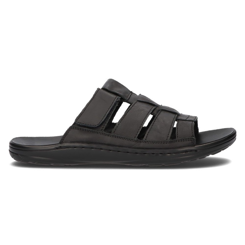 Chanclas de hombre en piel Filippo MK2303/21 Bk negro