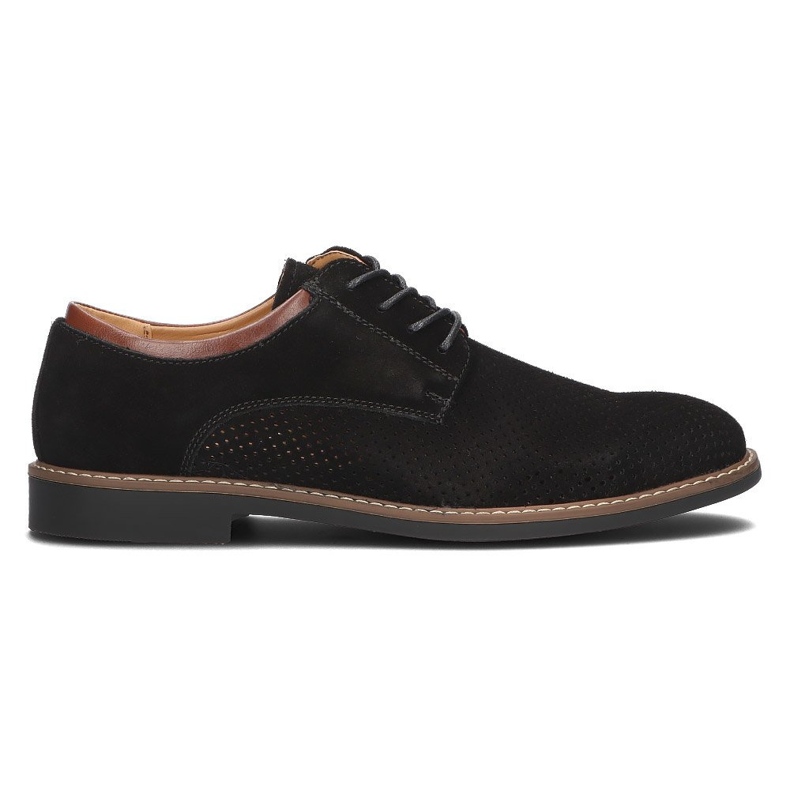 Zapatos de cuero Filippo MP2399/21 Bk negro