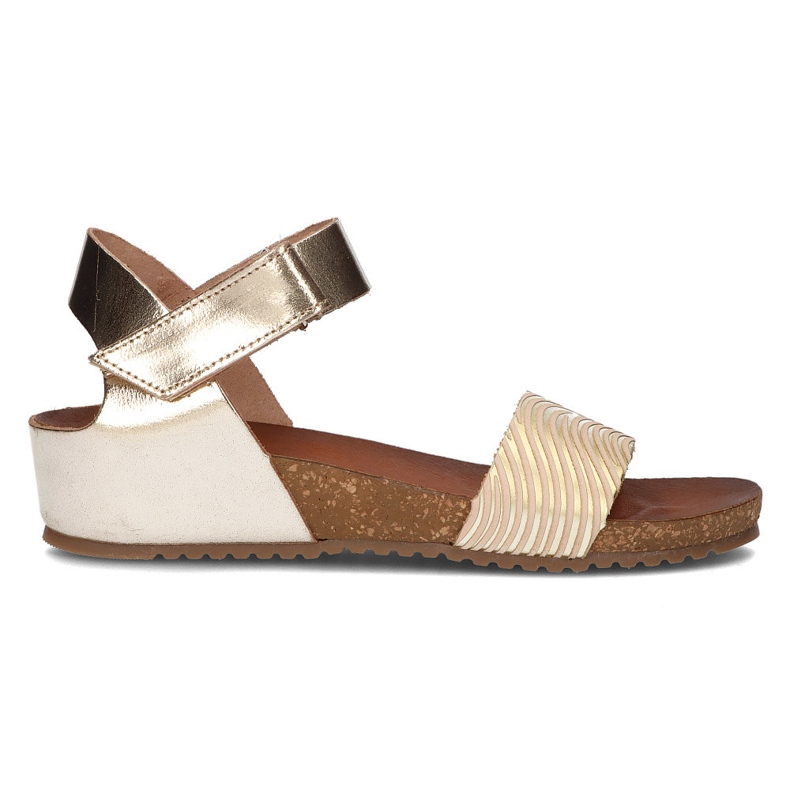 Sandalias de piel Filippo 40143 oro dorado