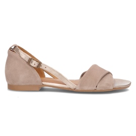 Sandalias de piel Filippo 04614-04/00-5 beige