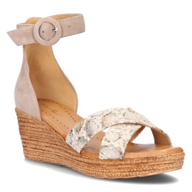 Sandalias de piel Filippo 04565-04/00-5 beige dorado
