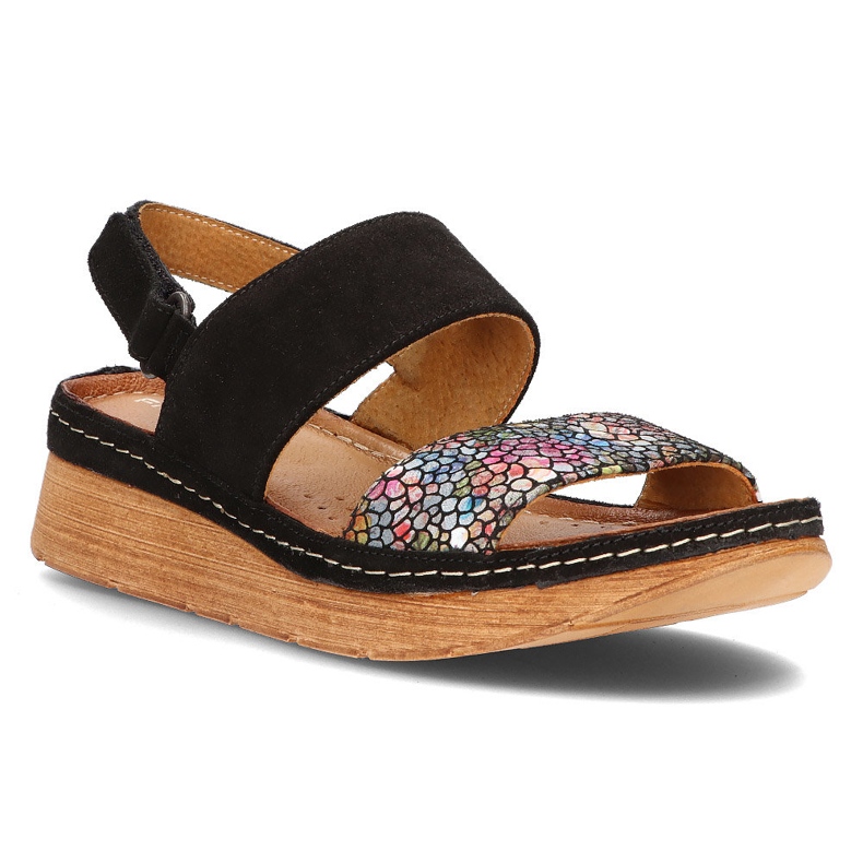 Sandalias de piel Filippo 04142-20/00-5 negro multicolor