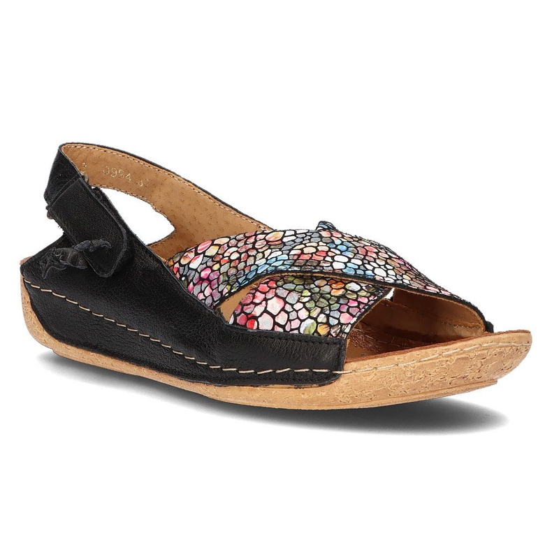 Sandalias de piel Filippo 00994-57/00-5 negro multicolor