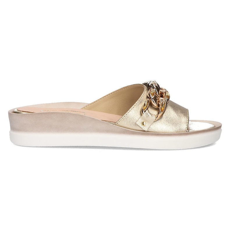 Babuchas de piel Filippo 105 oro dorado