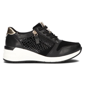 Zapatillas de cuero Filippo DP2052 / 21 Bk negro