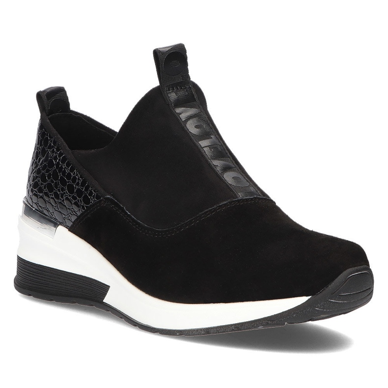 Zapatillas de Cuero Filippo DP1689 / 21 Bk Wh Negro