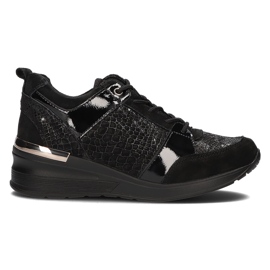 Zapatillas de cuero Filippo DP3170 / 21 Bk negro