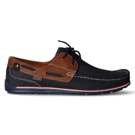 Mocasines Filippo 1774 K Granat + Nubuck marrón azul marino