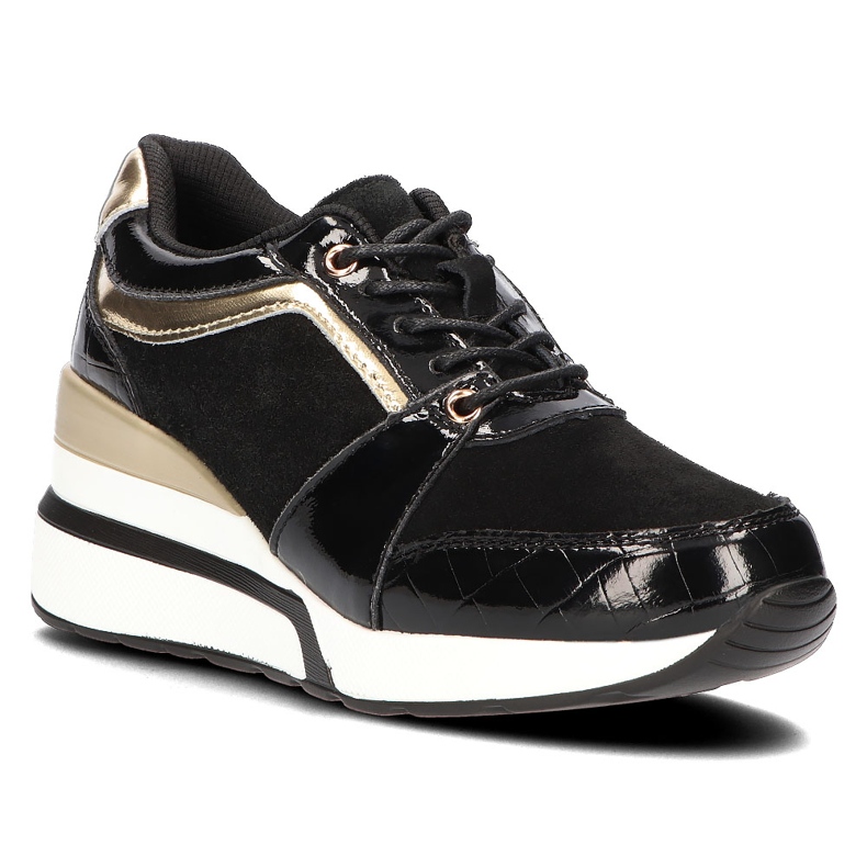 Zapatillas de cuero Filippo DP3167 / 21 Bk negro