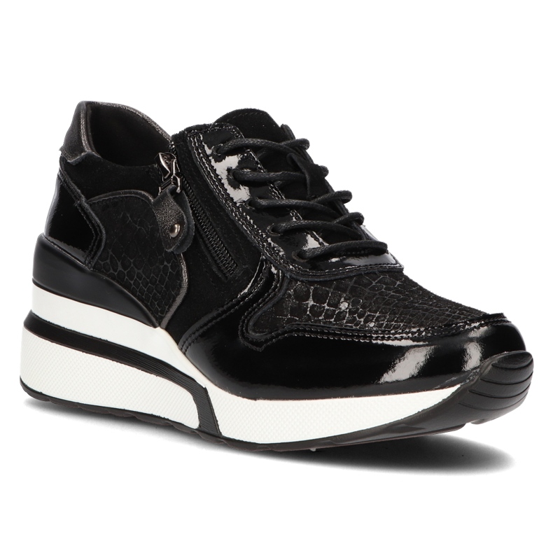 Zapatillas de cuero Filippo DP3166 / 21 Bk negro