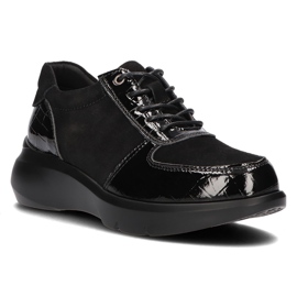 Zapatillas de cuero Filippo DP3168 / 21 Bk negro