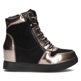 Botines de piel Filippo DBT3148/21 Bk Gn níquel oscuro negro plata