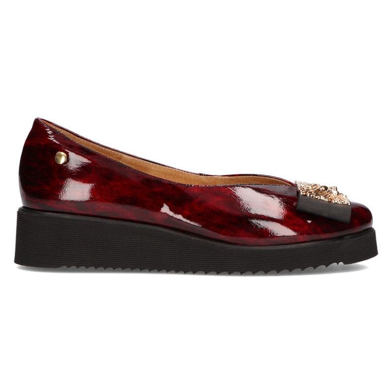 Zapatos de piel Filippo 05315 Burdeos rojo