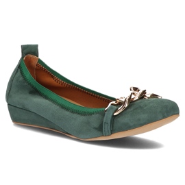 Bailarinas Filippo 894 de piel verde