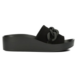 Babuchas de piel Filippo DK3593/22 Bk negro