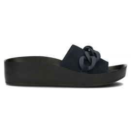Babuchas de piel Filippo DK3593/22 Nv azul marino