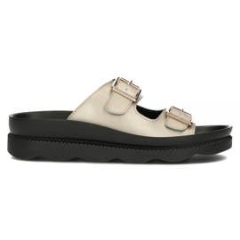 Babuchas de piel Filippo DK3599/22 Go dorado