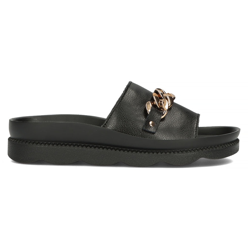 Zapatillas de piel Filippo DK3597/22 Bk negro