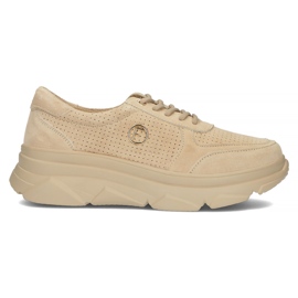 Zapatillas de cuero Filippo DP2138/22 Be Be beige