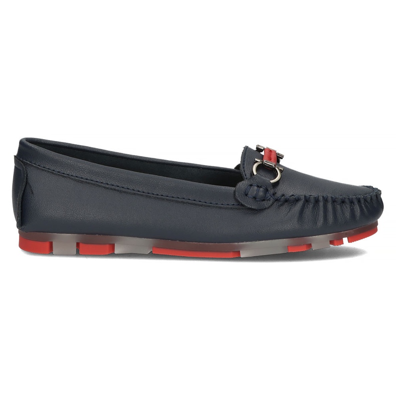 Mocasines de piel Filippo DP3613/22 Nv Rd azul marino