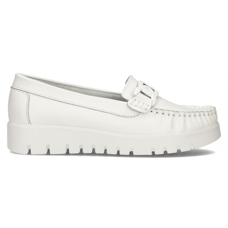 Mocasines de piel Filippo DP3334/22 Wh blanco Mocasines de piel Filippo DP3334/22 Wh blanco