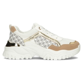 Zapatillas Filippo BB116 blanco y beige