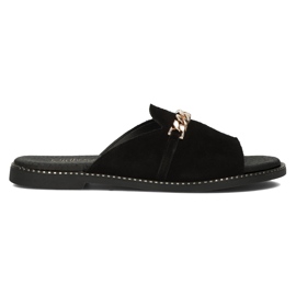 Zapatillas Filippo LH-190 de cuero negro