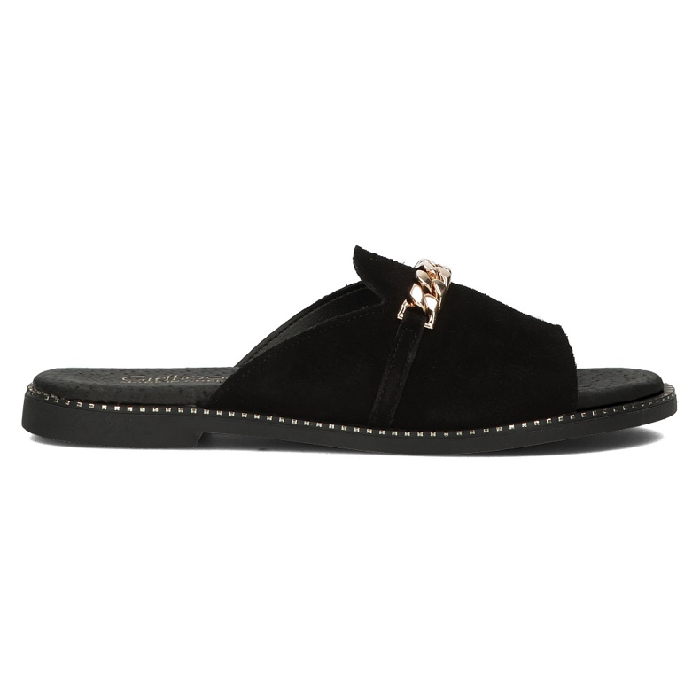 Zapatillas Filippo LH-190 de cuero negro
