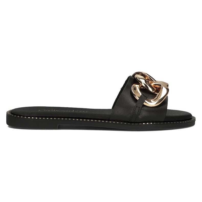 Zapatillas de cuero Filippo LH-180 negro