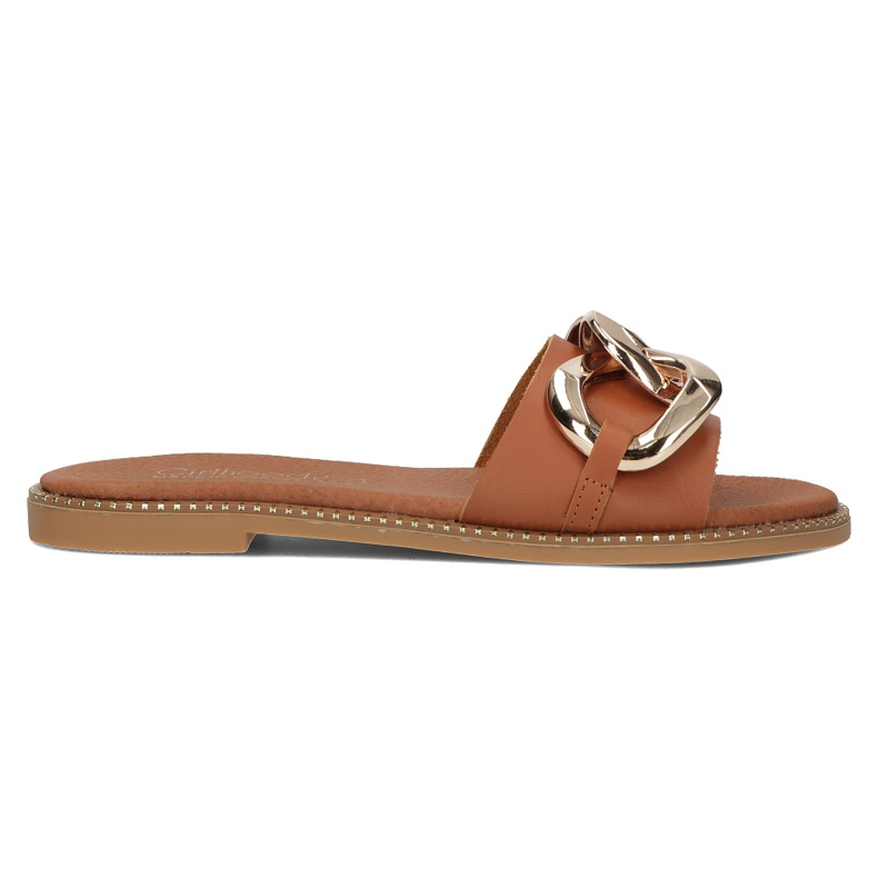 Pantuflas de Piel Filippo LH-180 Camel marrón