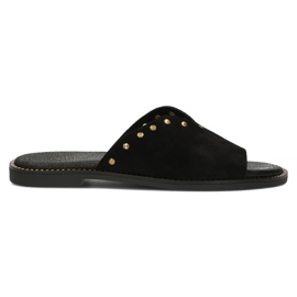 Zapatillas de cuero Filippo LH-425 negro