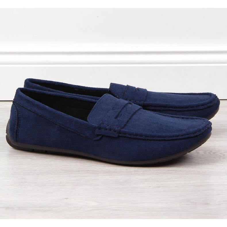 Mocasines sin cordones M EVE340B azul marino