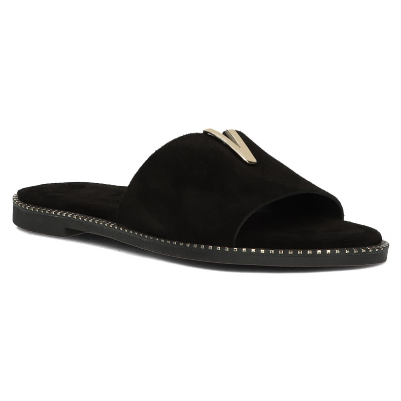 Zapatillas de piel Filippo LH-200 negro