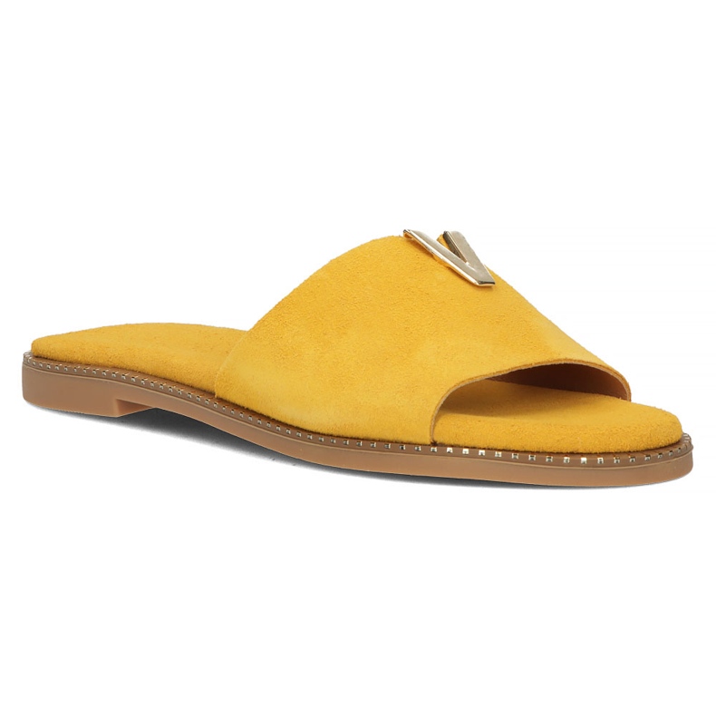 Zapatillas Filippo LH-200 de piel amarillo