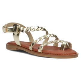 Sandalias de piel Filippo LH-310 oro dorado