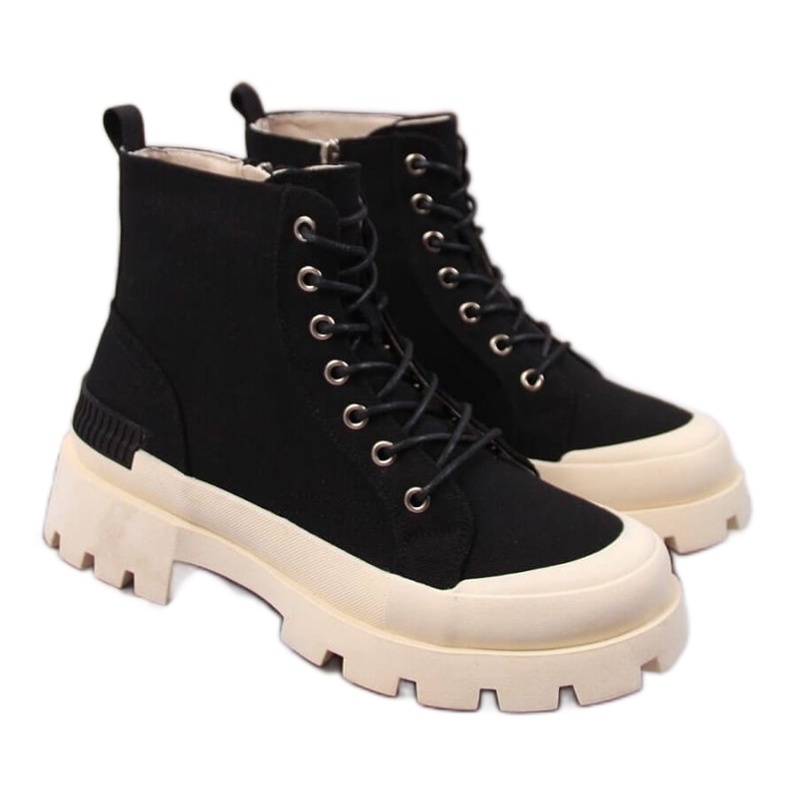 Deportivas negras con plataforma D&A W OLI142 negro Deportivas negras con plataforma D&A W OLI142 negro