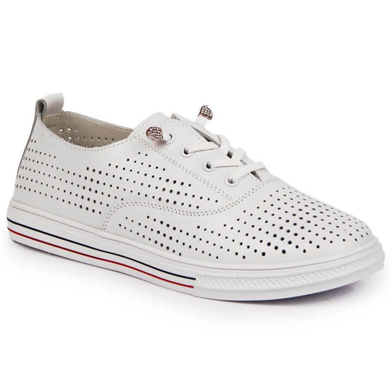 Zapatos piel calados Vinceza W JAN85 blanco