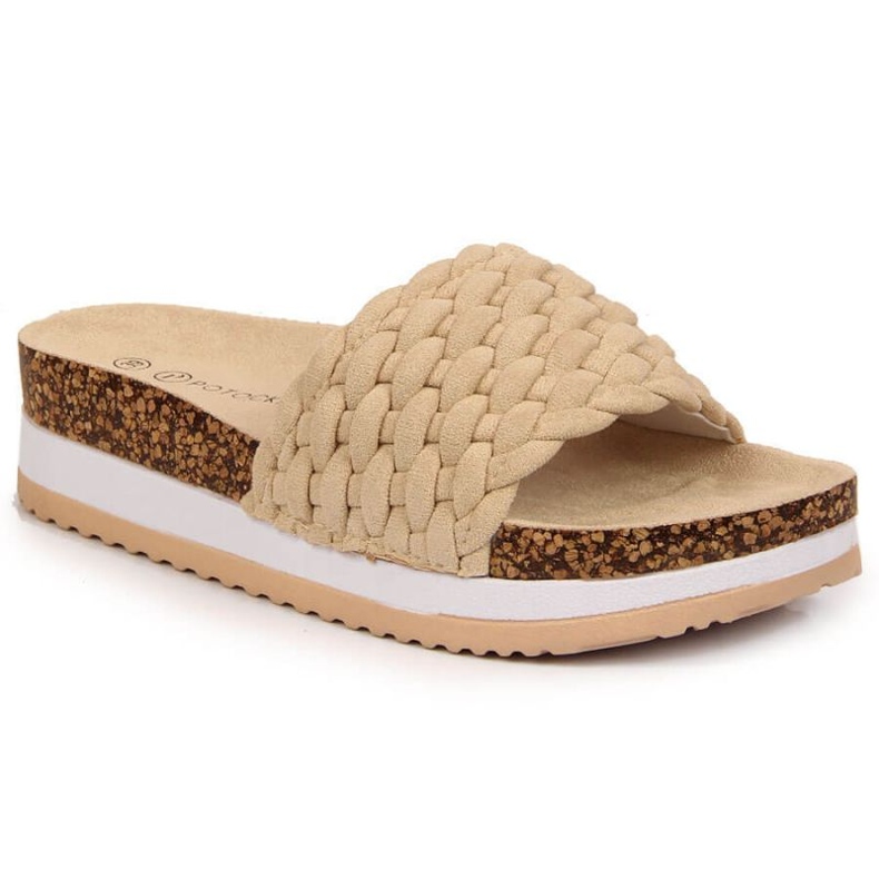 Pantuflas plataforma Potocki W WOL66B beige