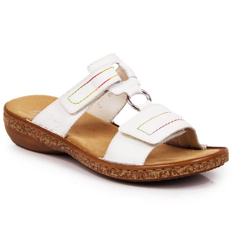 Velcro cuero Rieker W RKR511 blanco
