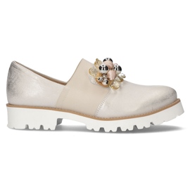 Zapatos de piel Filippo 166 / TR dorado