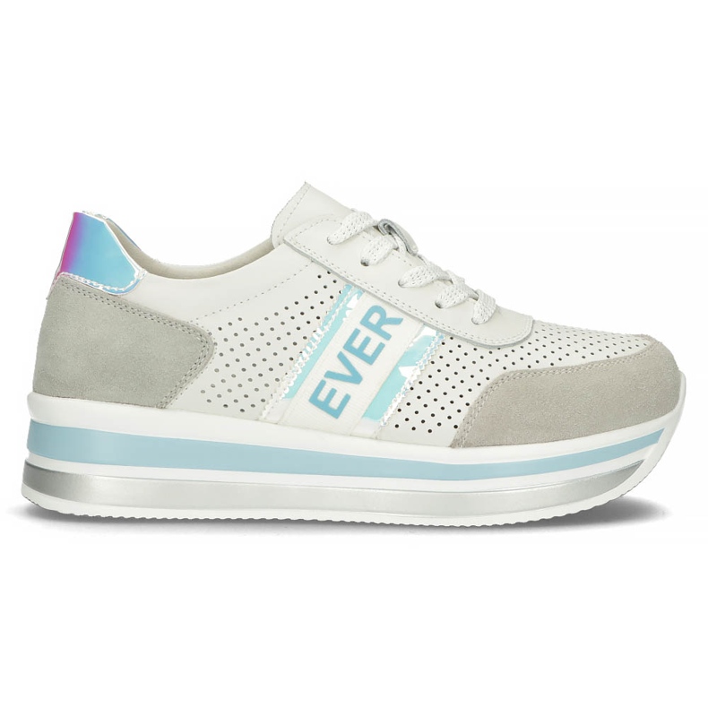 Zapatillas de cuero Filippo DP1414 / 22 Bl azul blanco gris