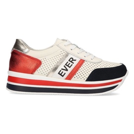 Zapatillas de cuero Filippo DP1414 / 22 Wh blanco rojo azul marino
