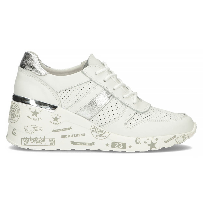 Zapatillas de cuero Filippo DP3550 / 22 Wh blanco