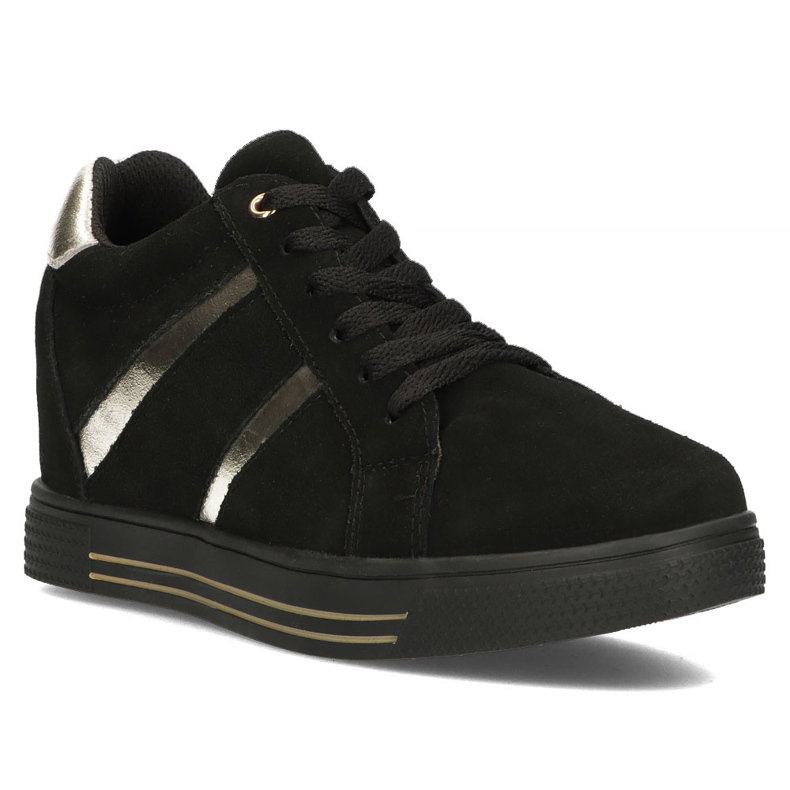 Zapatillas de cuero Filippo DP3549 / 22 Bk negro
