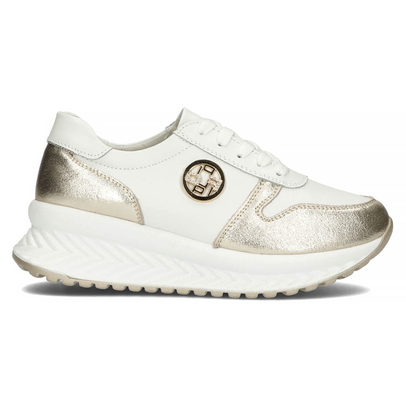 Zapatillas de cuero Filippo DP3547 / 22 Wh Go blanco dorado Zapatillas de cuero Filippo DP3547 / 22 Wh Go blanco dorado