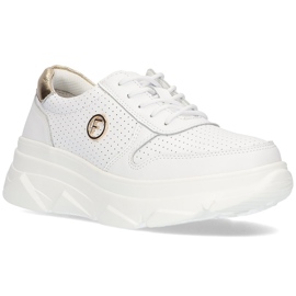 Zapatillas de cuero Filippo DP2138 / 22 Wh blanco