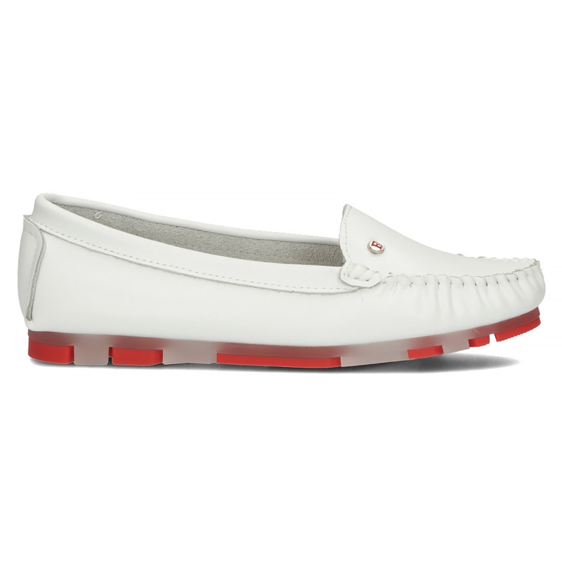 Mocasines de piel Filippo DP2037/22 Wh Rd blanco Mocasines de piel Filippo DP2037/22 Wh Rd blanco