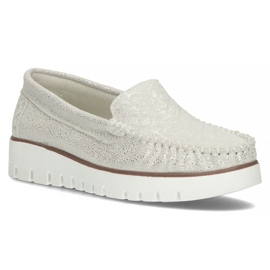 Mocasines de piel Filippo DP3534/22 Si plata