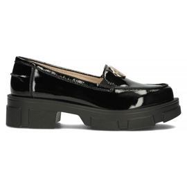 Zapatos de cuero Filippo DP3712/22 Bk negro