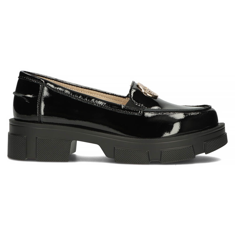 Zapatos de cuero Filippo DP3712/22 Bk negro